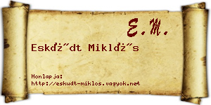 Esküdt Miklós névjegykártya