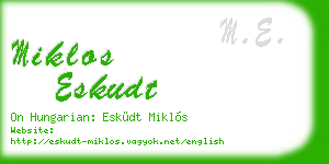miklos eskudt business card